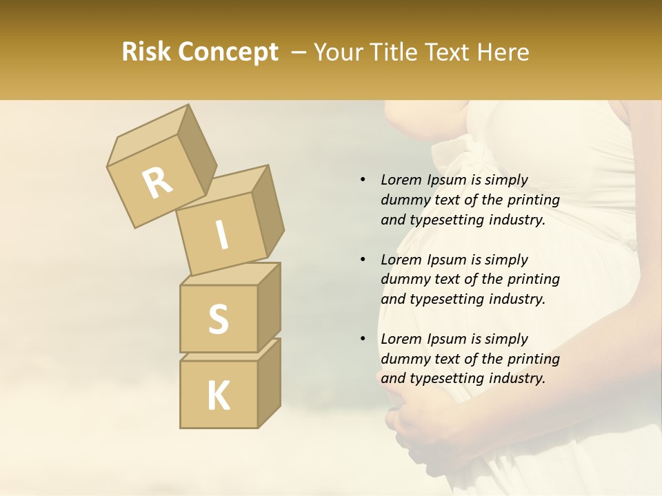 A Pregnant Woman Standing In Front Of A Body Of Water PowerPoint Template