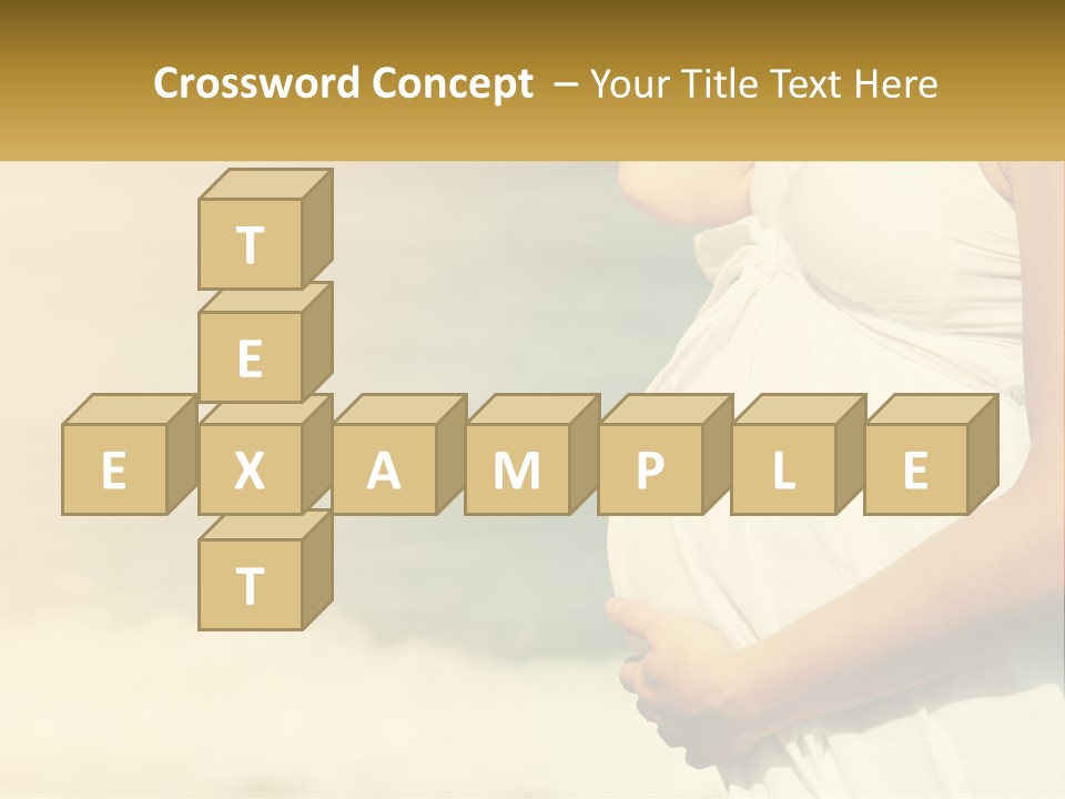 A Pregnant Woman Standing In Front Of A Body Of Water PowerPoint Template