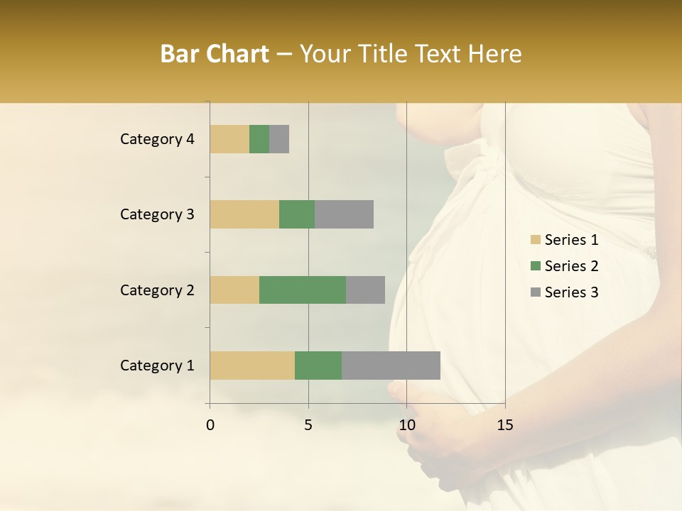 A Pregnant Woman Standing In Front Of A Body Of Water PowerPoint Template