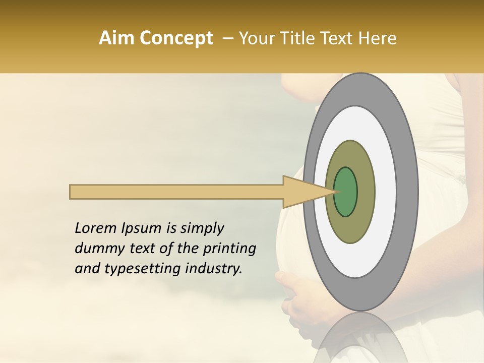 A Pregnant Woman Standing In Front Of A Body Of Water PowerPoint Template