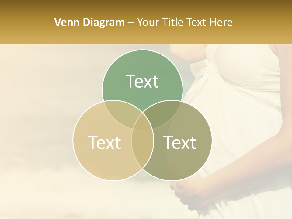 A Pregnant Woman Standing In Front Of A Body Of Water PowerPoint Template