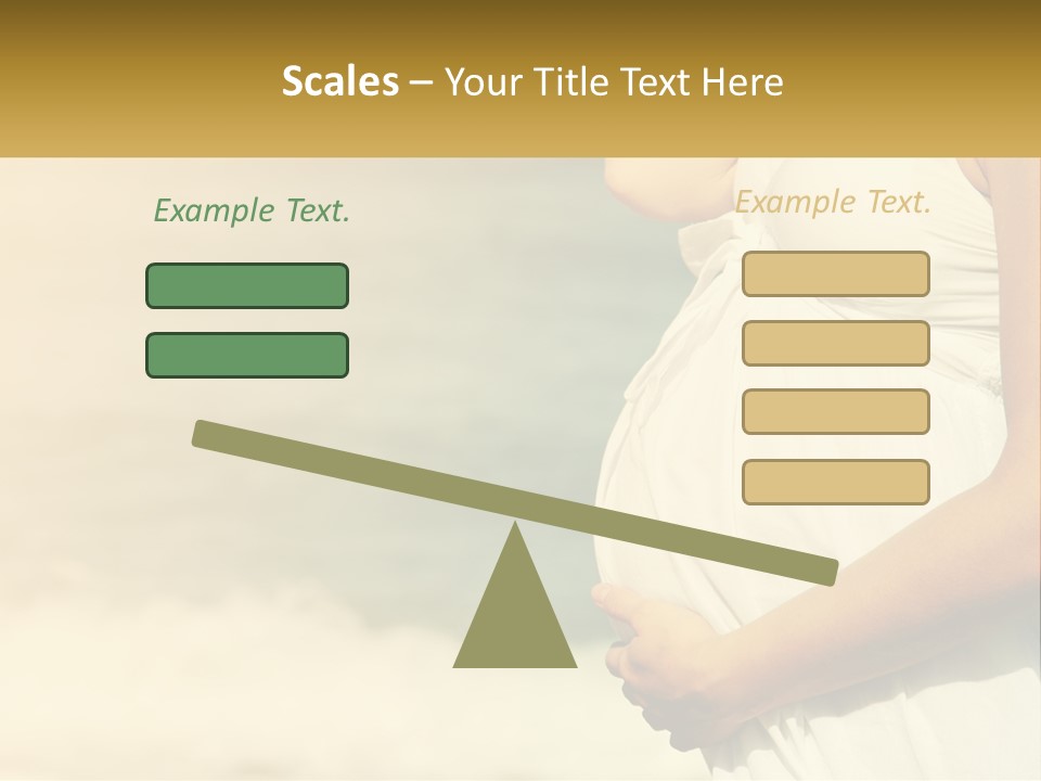 A Pregnant Woman Standing In Front Of A Body Of Water PowerPoint Template