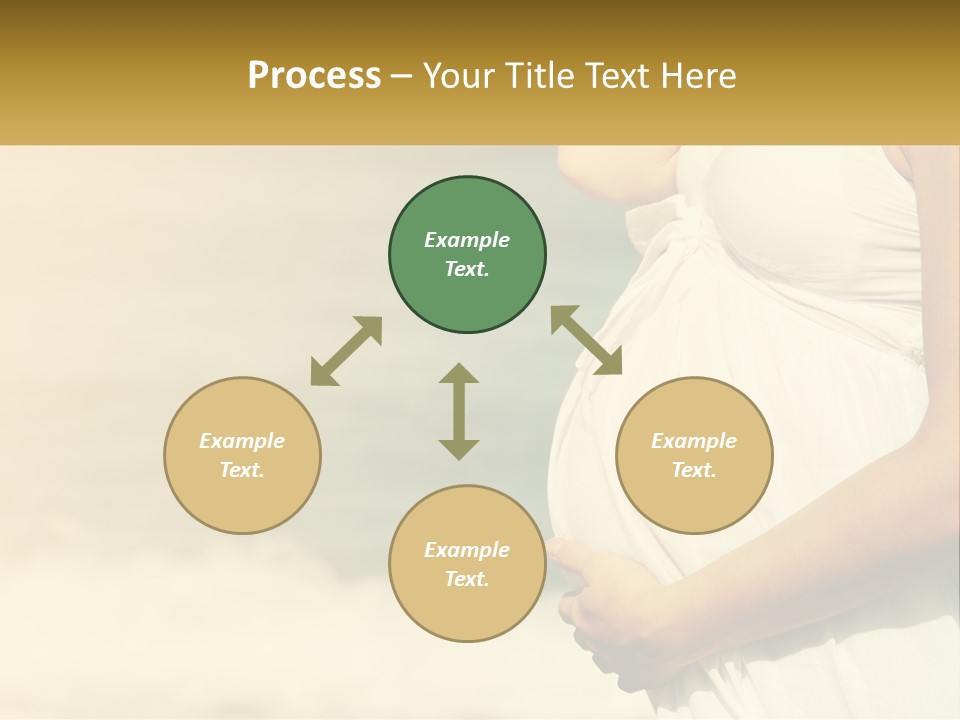 A Pregnant Woman Standing In Front Of A Body Of Water PowerPoint Template