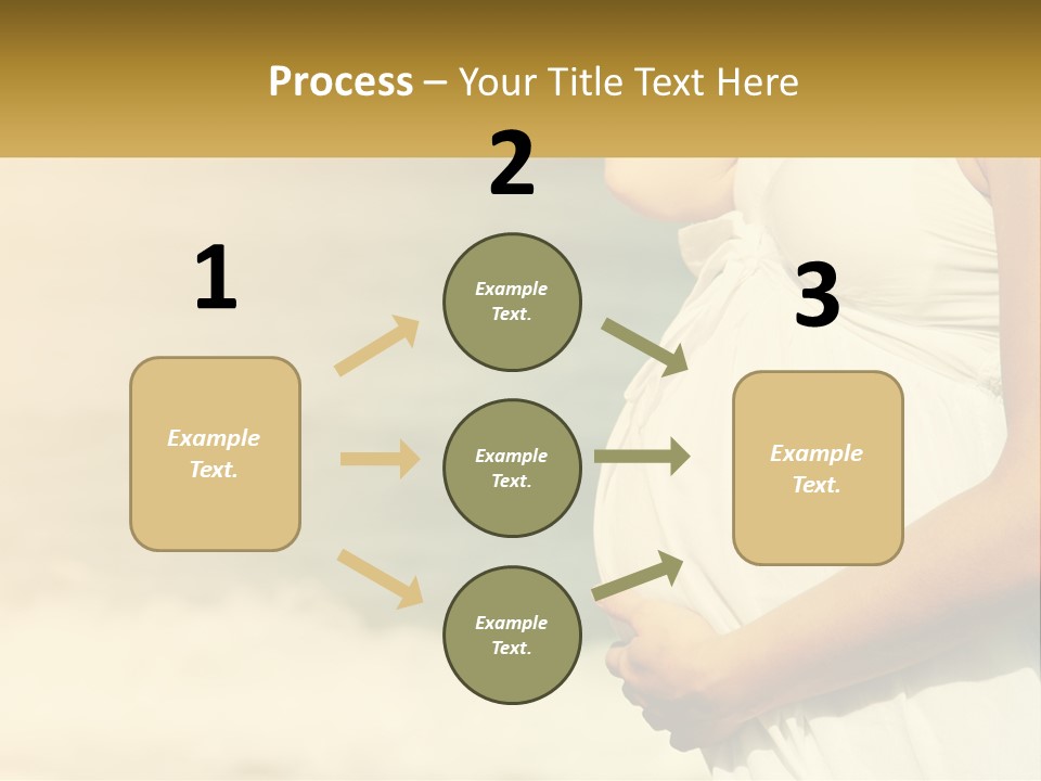 A Pregnant Woman Standing In Front Of A Body Of Water PowerPoint Template