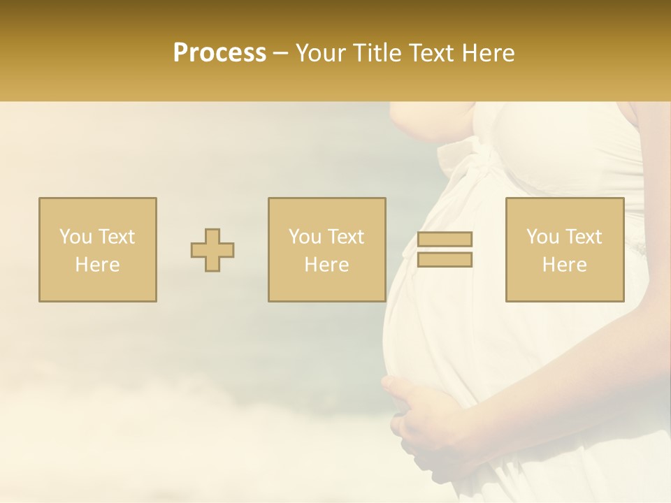 A Pregnant Woman Standing In Front Of A Body Of Water PowerPoint Template