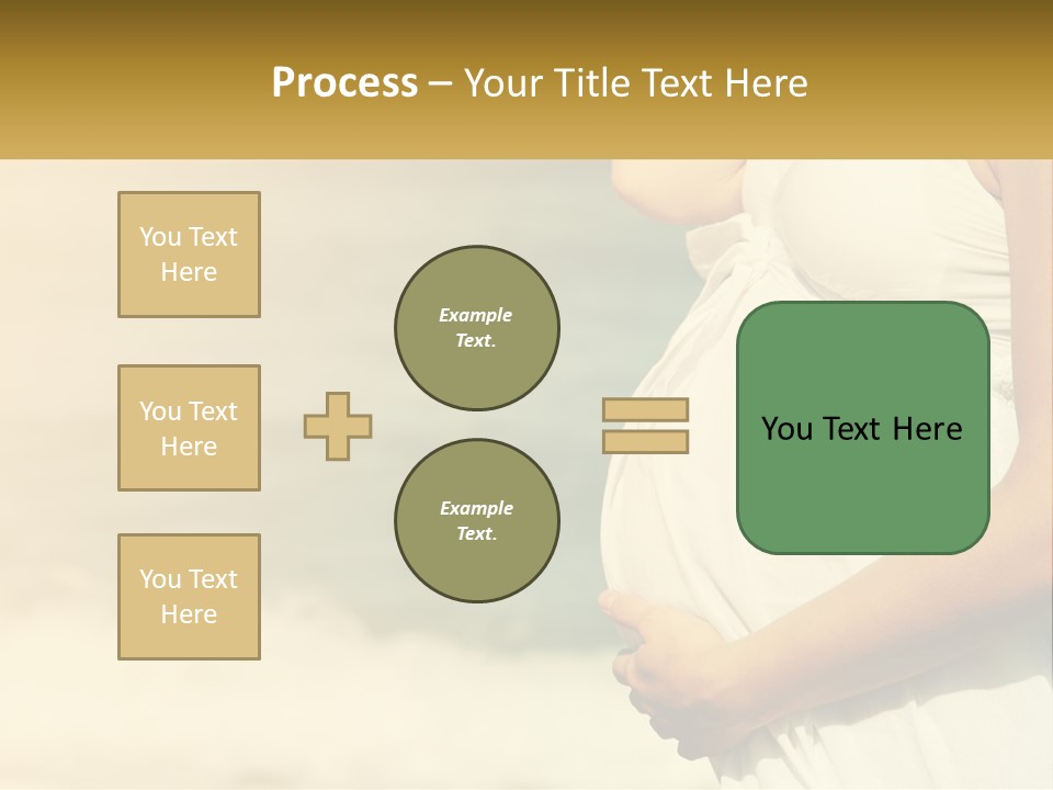 A Pregnant Woman Standing In Front Of A Body Of Water PowerPoint Template
