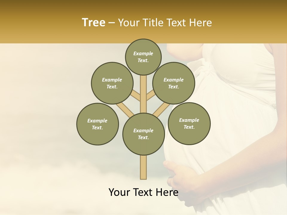 A Pregnant Woman Standing In Front Of A Body Of Water PowerPoint Template