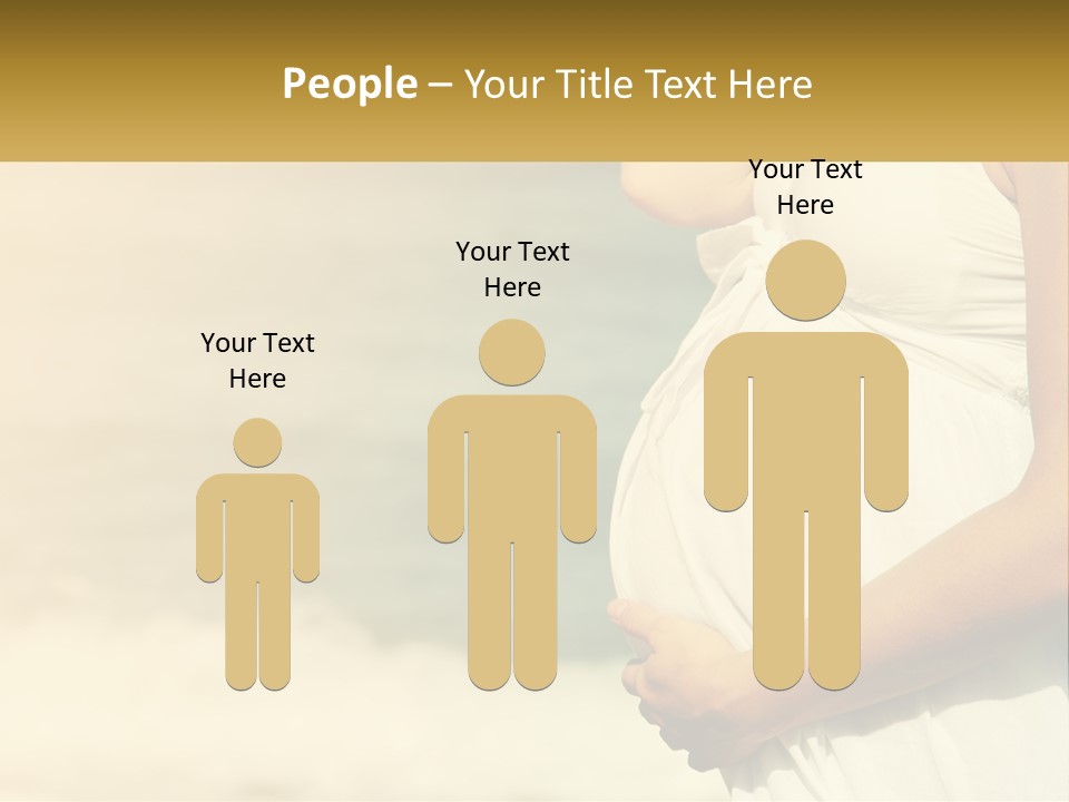 A Pregnant Woman Standing In Front Of A Body Of Water PowerPoint Template