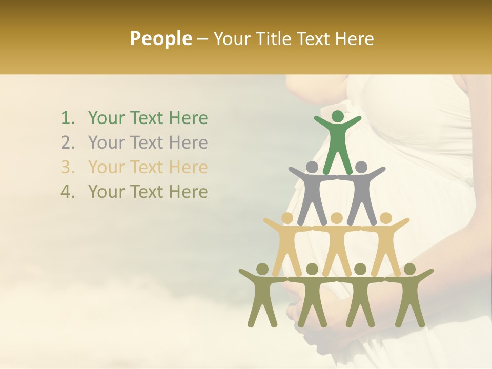 A Pregnant Woman Standing In Front Of A Body Of Water PowerPoint Template