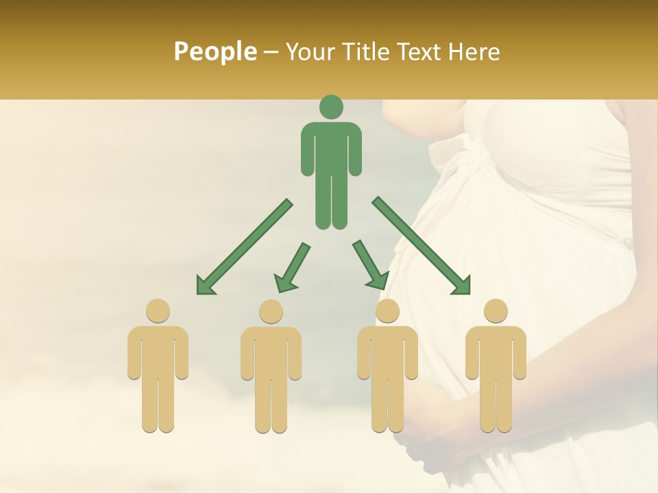 A Pregnant Woman Standing In Front Of A Body Of Water PowerPoint Template