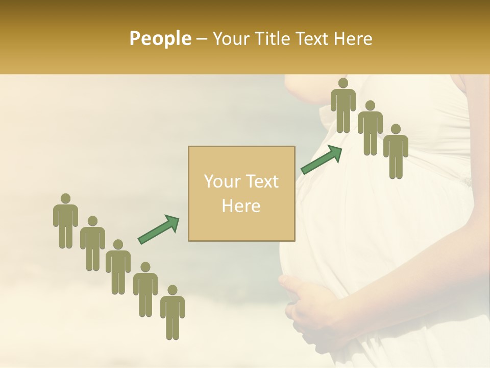 A Pregnant Woman Standing In Front Of A Body Of Water PowerPoint Template