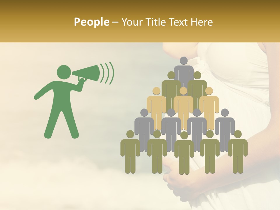 A Pregnant Woman Standing In Front Of A Body Of Water PowerPoint Template