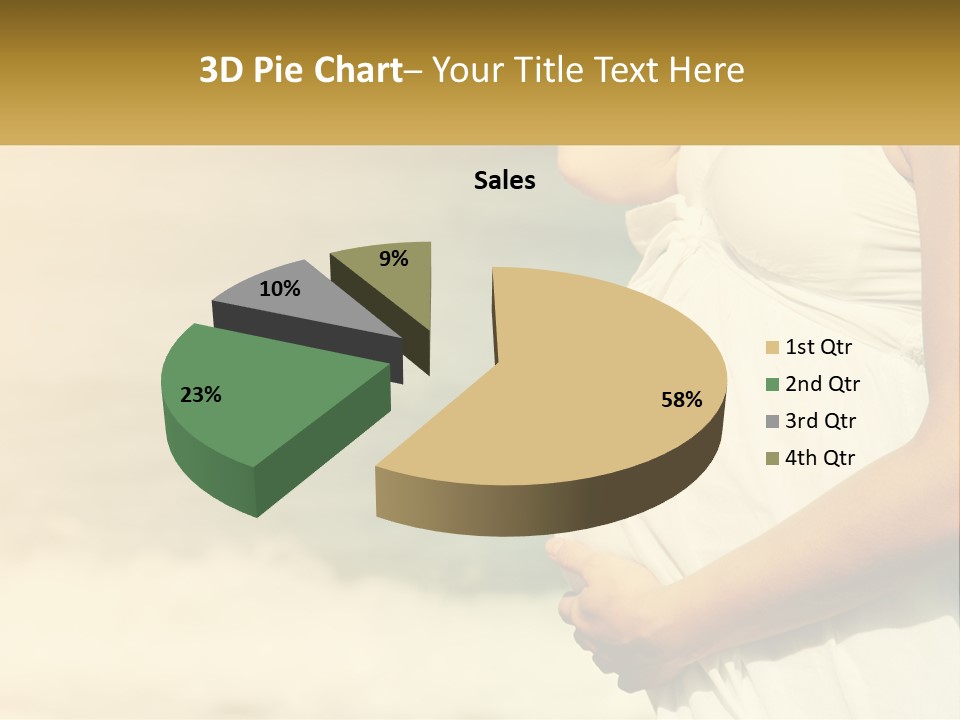 A Pregnant Woman Standing In Front Of A Body Of Water PowerPoint Template