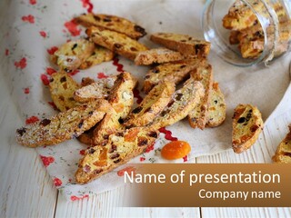 A Bunch Of Food On A White Table PowerPoint Template