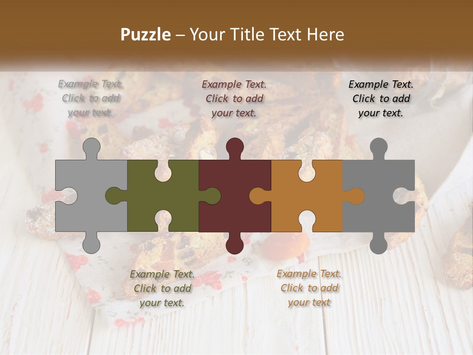 A Bunch Of Food On A White Table PowerPoint Template