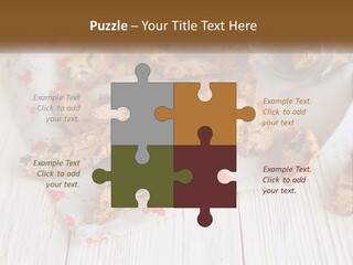 A Bunch Of Food On A White Table PowerPoint Template