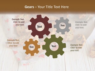 A Bunch Of Food On A White Table PowerPoint Template