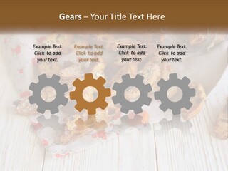 A Bunch Of Food On A White Table PowerPoint Template