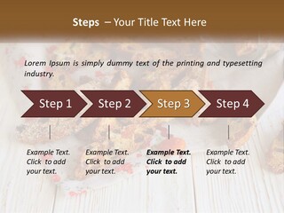 A Bunch Of Food On A White Table PowerPoint Template