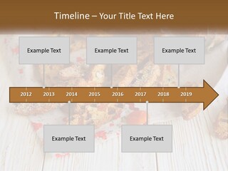 A Bunch Of Food On A White Table PowerPoint Template