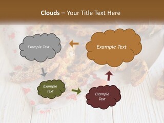 A Bunch Of Food On A White Table PowerPoint Template