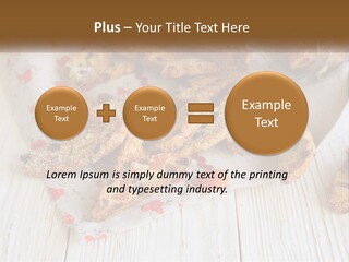 A Bunch Of Food On A White Table PowerPoint Template