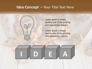 A Bunch Of Food On A White Table PowerPoint Template