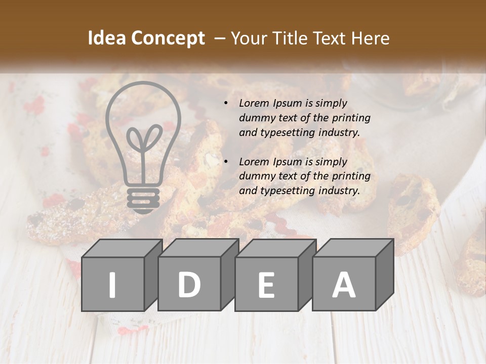 A Bunch Of Food On A White Table PowerPoint Template