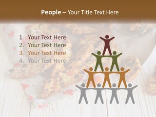 A Bunch Of Food On A White Table PowerPoint Template