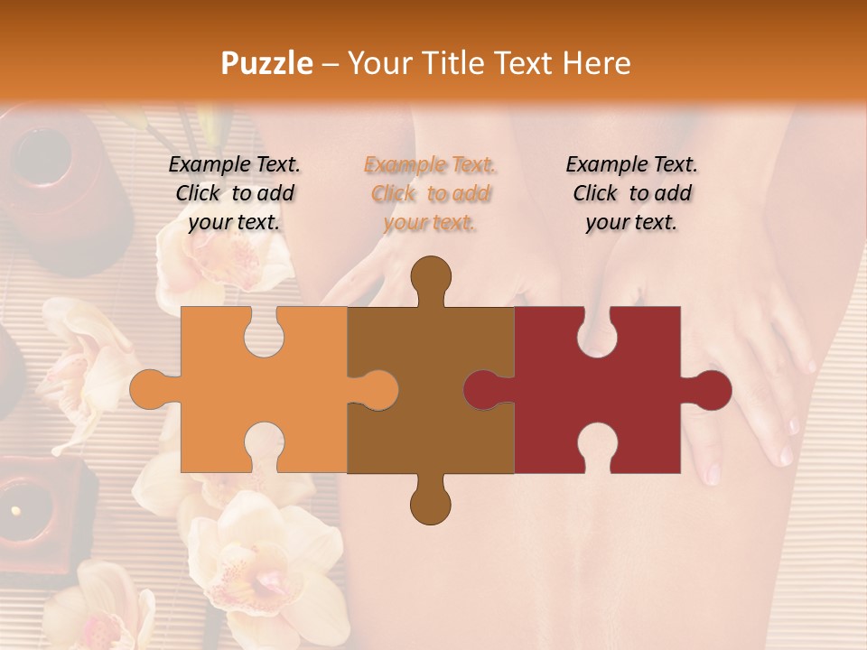 A Woman Getting A Back Massage Powerpoint Template PowerPoint Template