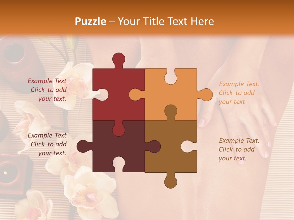 A Woman Getting A Back Massage Powerpoint Template PowerPoint Template