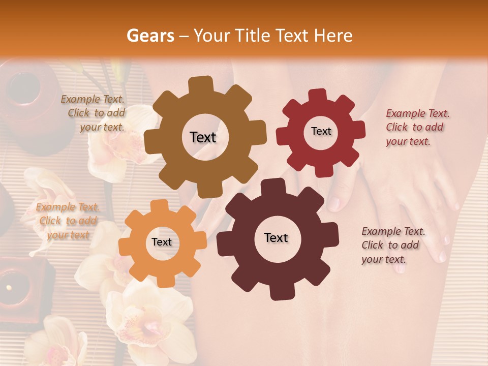 A Woman Getting A Back Massage Powerpoint Template PowerPoint Template