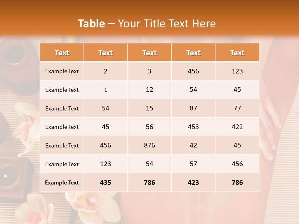 A Woman Getting A Back Massage Powerpoint Template PowerPoint Template