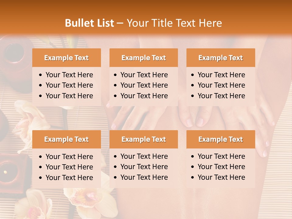 A Woman Getting A Back Massage Powerpoint Template PowerPoint Template