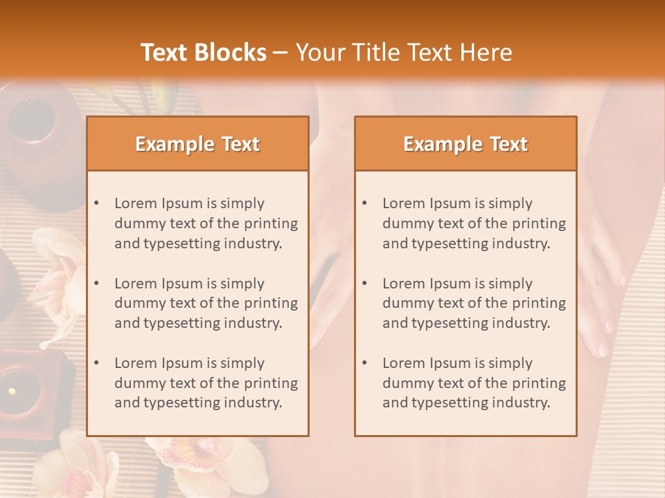 A Woman Getting A Back Massage Powerpoint Template PowerPoint Template