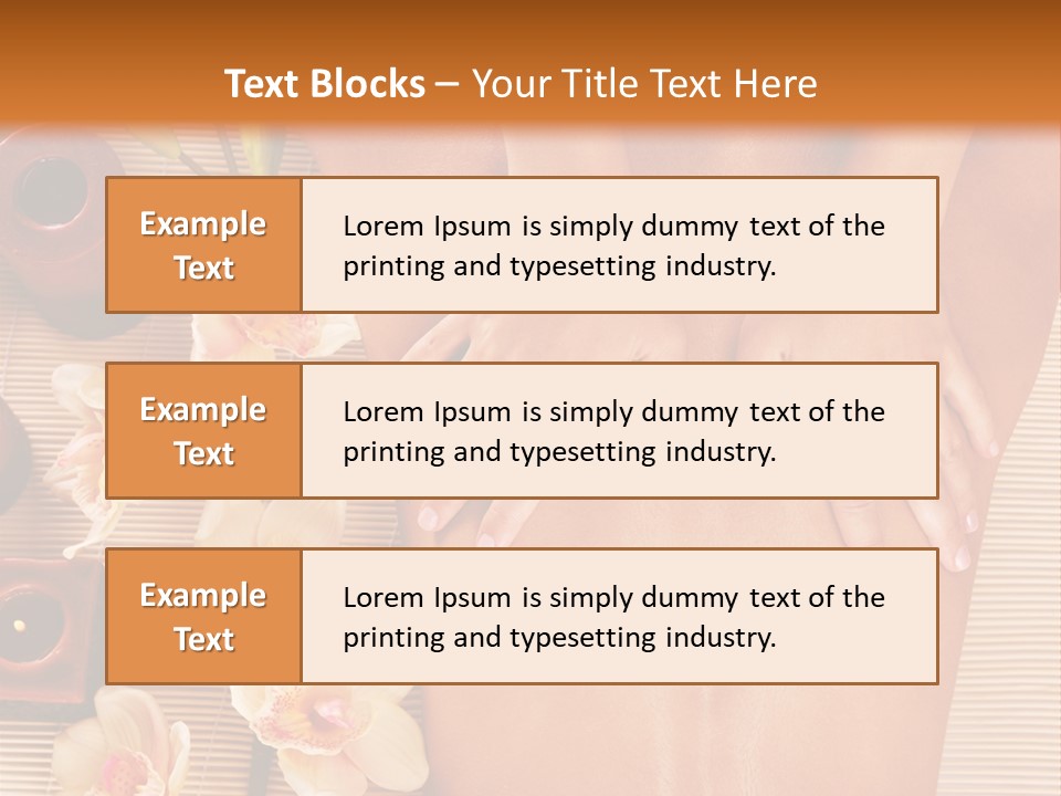 A Woman Getting A Back Massage Powerpoint Template PowerPoint Template