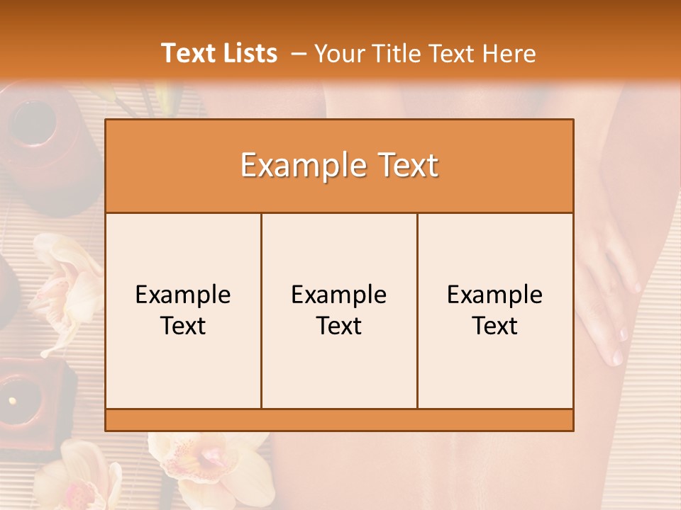 A Woman Getting A Back Massage Powerpoint Template PowerPoint Template