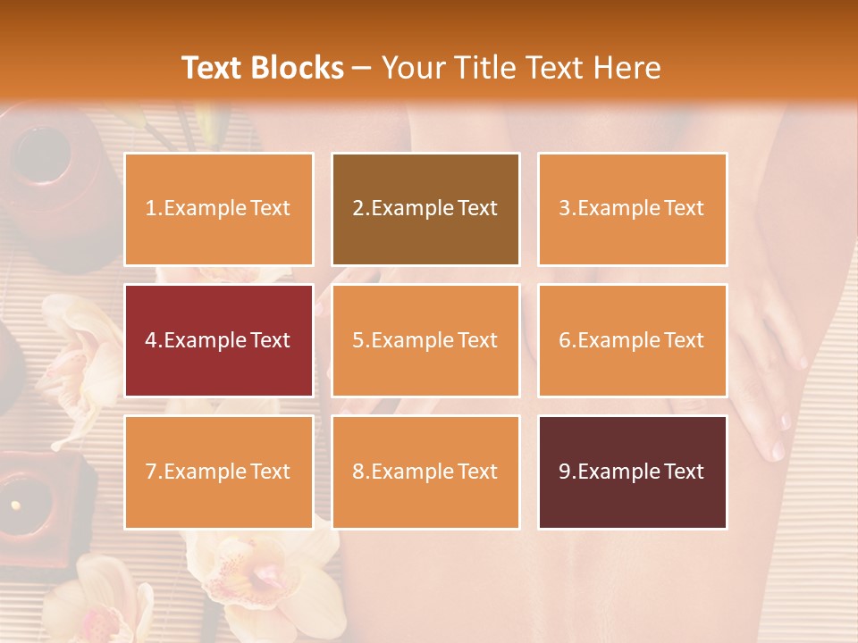 A Woman Getting A Back Massage Powerpoint Template PowerPoint Template