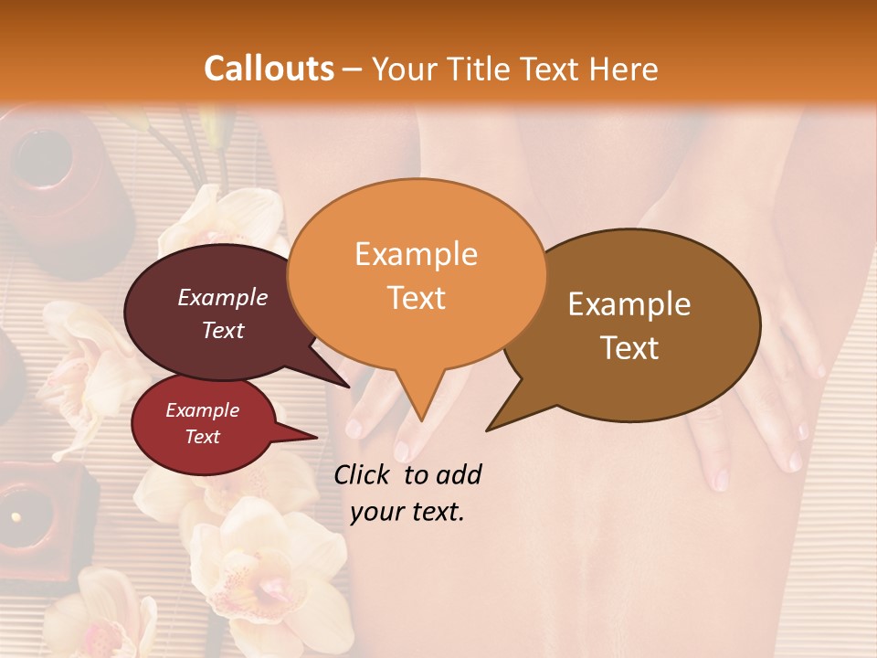 A Woman Getting A Back Massage Powerpoint Template PowerPoint Template