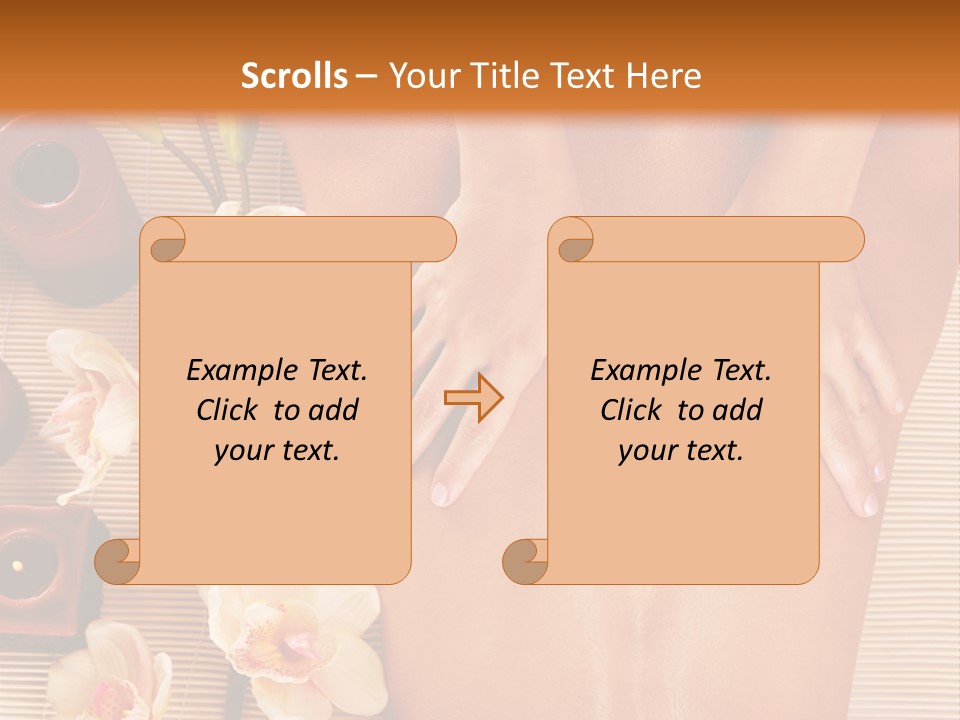 A Woman Getting A Back Massage Powerpoint Template PowerPoint Template
