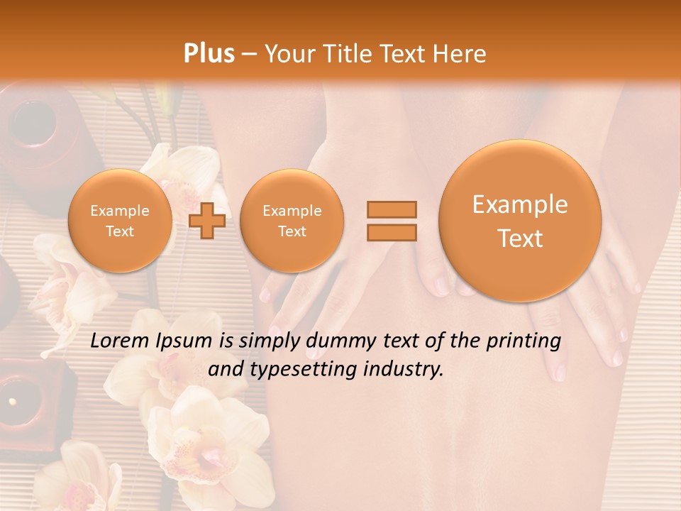 A Woman Getting A Back Massage Powerpoint Template PowerPoint Template