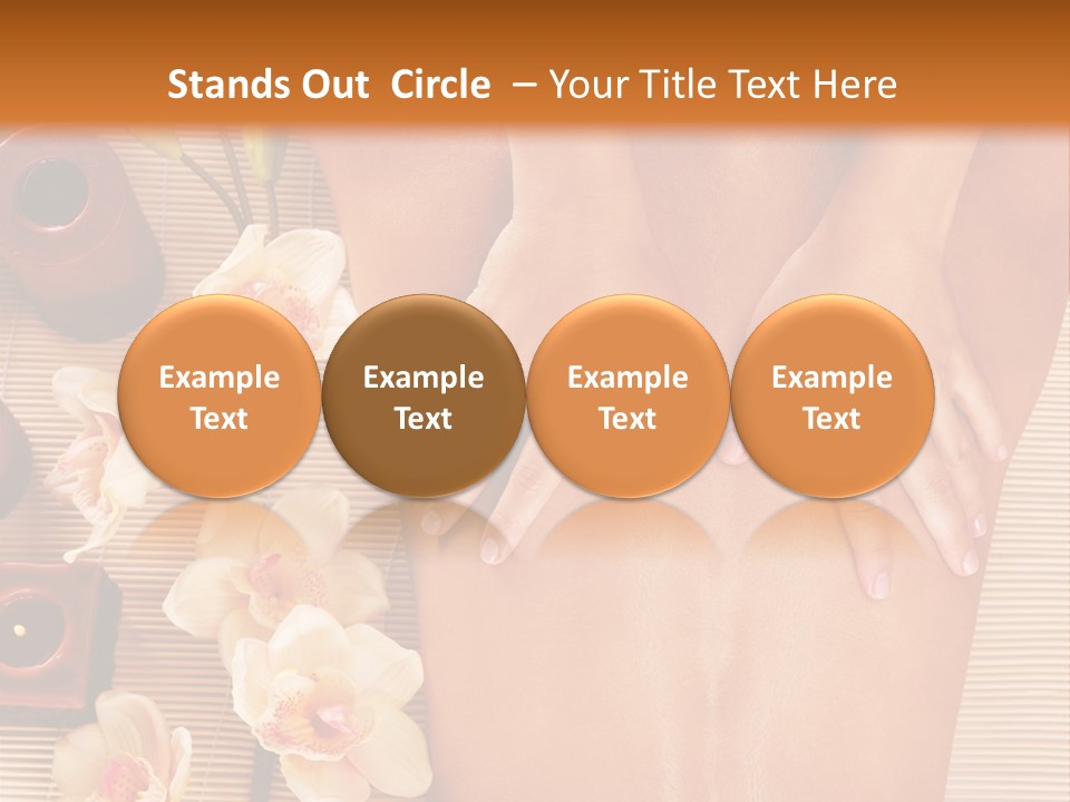 A Woman Getting A Back Massage Powerpoint Template PowerPoint Template