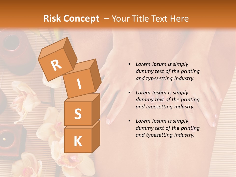 A Woman Getting A Back Massage Powerpoint Template PowerPoint Template