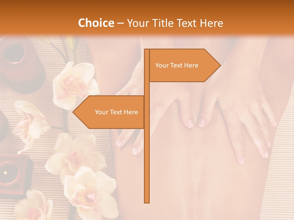 A Woman Getting A Back Massage Powerpoint Template PowerPoint Template