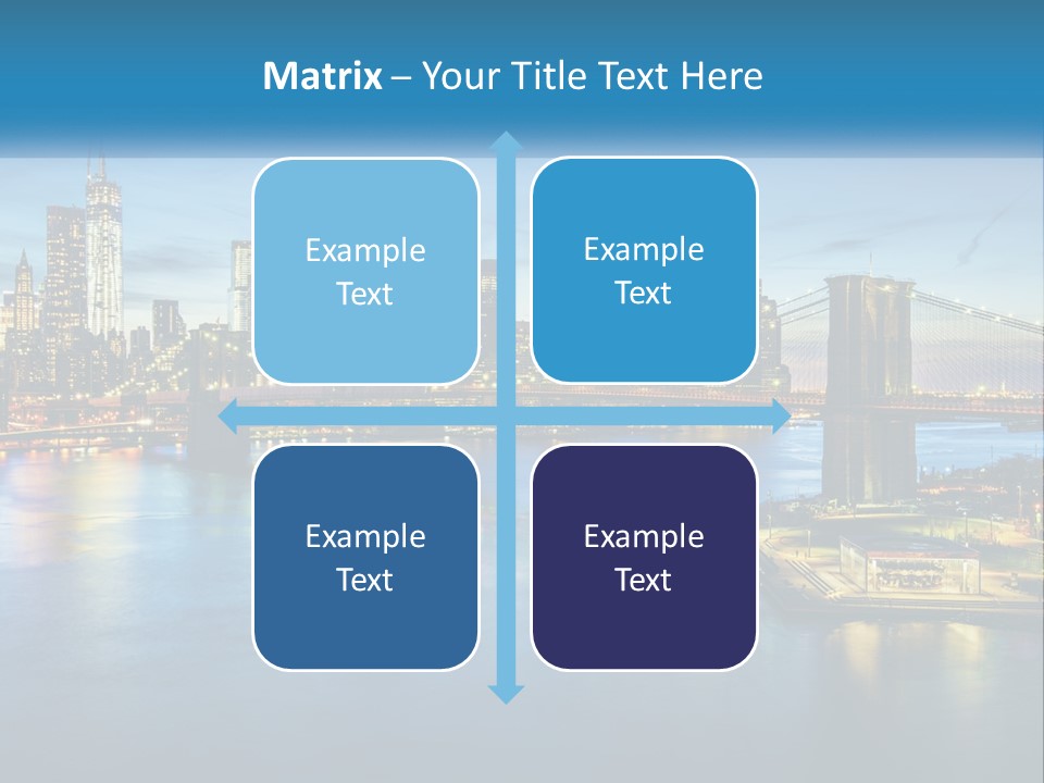 A Cityscape With A Bridge In The Background PowerPoint Template