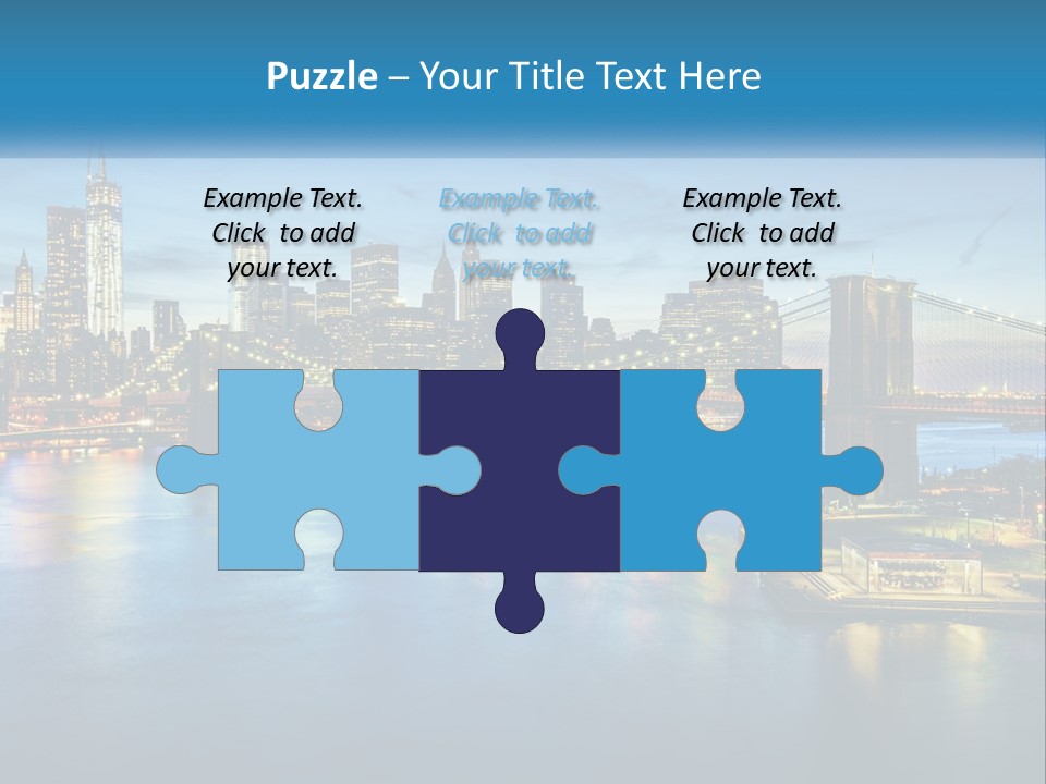 A Cityscape With A Bridge In The Background PowerPoint Template