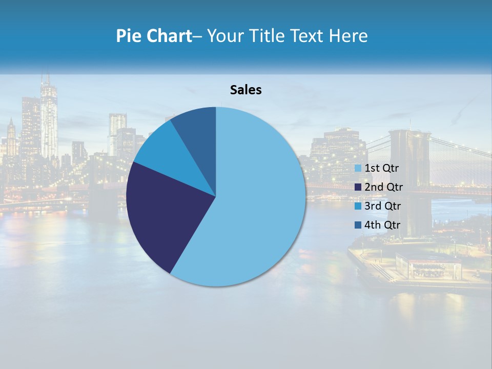 A Cityscape With A Bridge In The Background PowerPoint Template