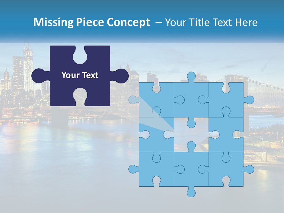 A Cityscape With A Bridge In The Background PowerPoint Template