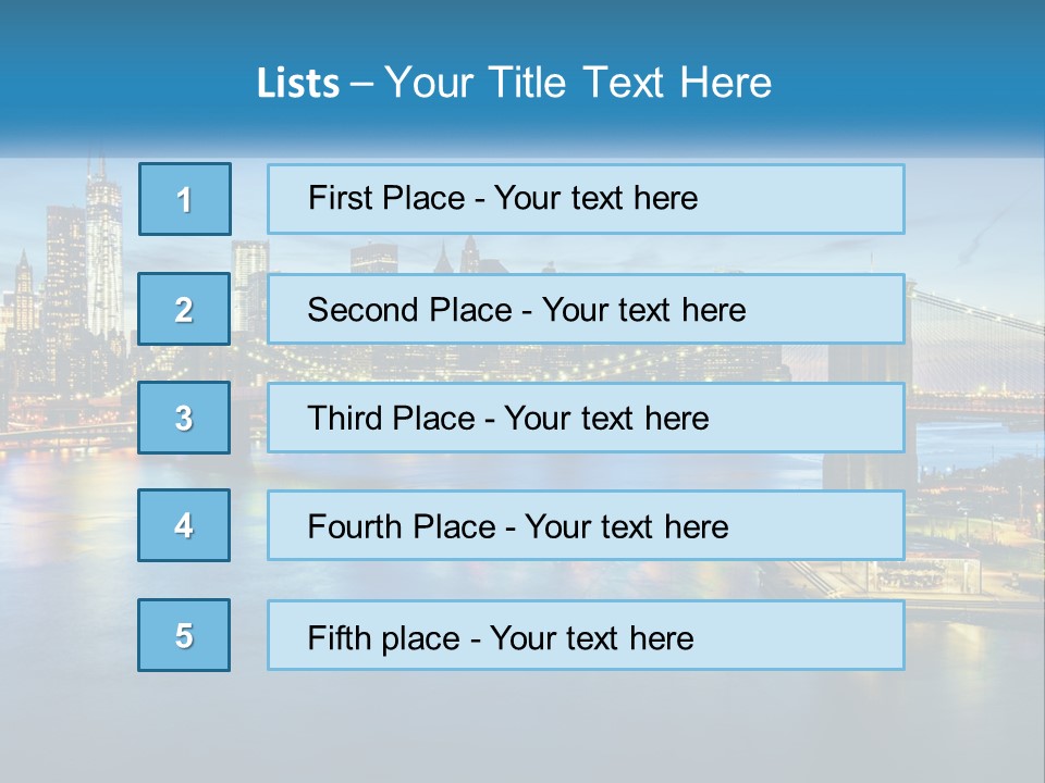 A Cityscape With A Bridge In The Background PowerPoint Template