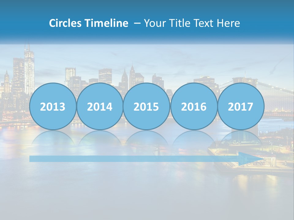 A Cityscape With A Bridge In The Background PowerPoint Template